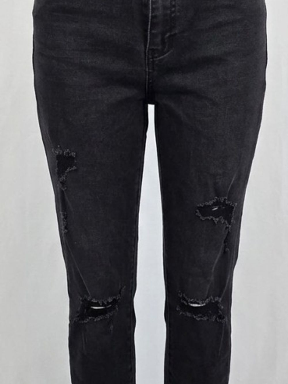 Show Me Your MuMu Black Distressed High-Rise Skinny Jeans